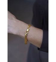 14 Ayar Altın İkili Pullu Bileklik 