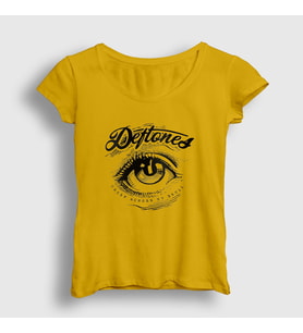 Presmono Kadın Sarı Creep Deftones T-Shirt 138639tt (Sarı)