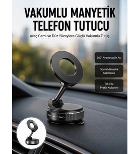 360 Derece Ayarlanabilir Manyetik Araç Telefon Standı Yeni Nesil