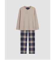 LC WAIKIKI Bej Regular Fit Erkek Pijama Takımı