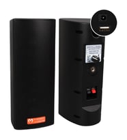 Magicvoice MV-26 2X7.5 CM 50 Watt Komütatörlü Hat Trafolu Siyah Sütun Hoparlör 2'Li Okul Cami Konferans Salonu Hoparlörü