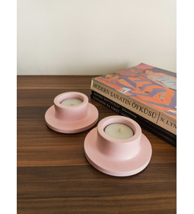 DEKORATİF BETON 2'Lİ TEALIGHT MUMLUK