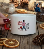 Kişiye Özel Karikatürlü Bana Hayransın Lüks Fincan Doğum Günü Hediyesi