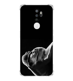PrintiFy Oppo A5 2020 Uyumlu Köpek 1 Baskılı Şeffaf Köşe Korumalı Antişok Kılıf