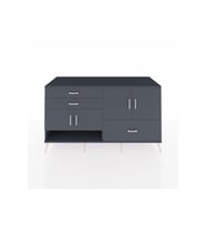 Kronos Konsol 3 Raflı 3 Çekmeceli 4 Kapaklı 176x59x99 Antrasit-Antrasit