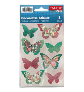 TANEX KIDS TNX-25079 DEKORATİF ETİKETLER - KELEBEK SERİSİ STICKER