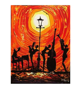 Müziğin Nabzı Çerçeveli 40x50 Sayılarla Boyama Hobi Seti