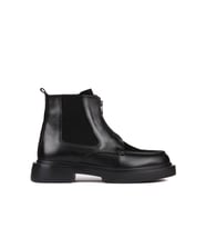 Shoetyle - Siyah Deri, Süet Fermuarlı Erkek Bot 250-085