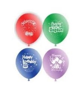 DOĞUM GÜNÜ İYİKİ DOĞDUN BALON 12İNC 100 PARÇA (4915) GO-53-vice/(1395) 03963