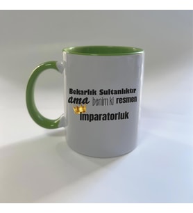 Bekarlık Sultanlıktır Ama Baskılı Yeşil Mega Kupa