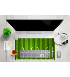 Mikrofiber Dekoratif Mouse Pad, 7mm Kalınlık, Kaygansız Taban, Leke Tutmaz, Su Geçirmez, Ofis Aksesuarı (yeşil beyaz, 40x80cm)