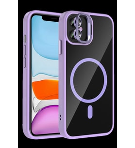 Pilelistore   Apple iPhone 11 Remim Lensli Magsafe Standlı Kapak - Lila