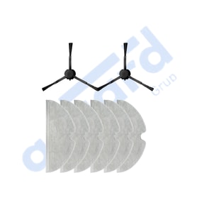 Dreame F9 - Z10 Pro Uyumlu 2 Yan Fırça 6 Mop PKT-iasgf0001146
