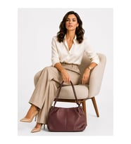 GLANZIA Nova Rosewood Shoulder Bag Bordo Kadın Omuz Çantası Şık Günlük Kullanım Suni Deri