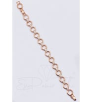 Zirkon Taşlı Rose Gold Renk Vıp Çelik Bileklik