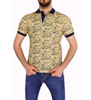 BİGAZZİ ERKEK BASKILI PİKE LYC TSHİRT 3228 (Hardal)