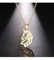 Unicorn Model Gümüş Kadın Hediyelik Gold Kolye