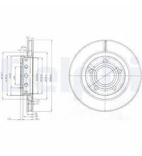 DELPHI BG3525 Arka Fren Diski 4D0615601B 857615601 (2 Adet Fiyatıdır)