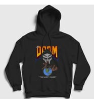 Presmono Unisex Siyah The Illest Villain Rap Mf Doom Kapüşonlu Sweatshirt 456100tt