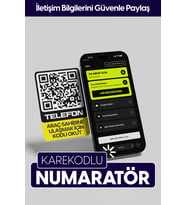 Kare Kodlu Araç Numaratörü - Araç İçi Park Telefonu - Araç İletişim Etiketi