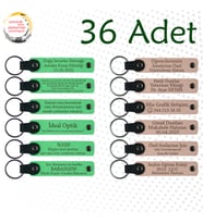 F Yeşili & Pudra, Şirket Yıl Dönümüne Değer Katan Hediye, 36’lı Set, İsim Yazılabilir Anahtarlık