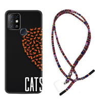 INFINIX Hot 8 9 10 11S Hot 10 Play 10T Kılıf Boyun Asklı Rasta Silikon Cats 1792