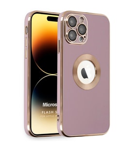 Microsonic Apple iPhone 14 Pro Max Kılıf Flash Stamp Pembe