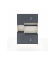 Arges Gardrop 9 Raflı 6 Kapaklı 132x30x195 Aytaşı-Antrasit