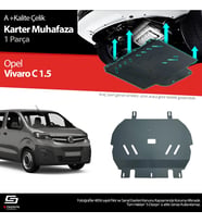S-Dizayn Opel Vivaro 1.5 Çelik Karter Muhafaza Koruma 2019 Üzeri A+ Kalite