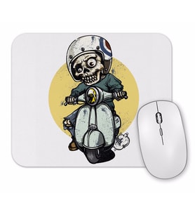 Motoqueiro Esqueleto Zombie Mouse Pad