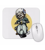 Motoqueiro Esqueleto Zombie Mouse Pad