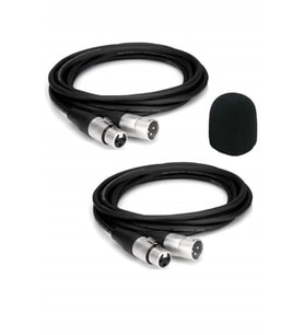 Lastvoice XLR TO XLR Stereo 5 Metre Mikrofon Kablosu 2Lİ SET Sünger Hediye (MC2105X)