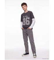 LCW Kids Gri Loose Fit Erkek Çocuk Jean Pantolon