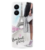Vivo Y22S Kılıf Resimli Desenli Baskılı Silikon Bonjour Paris 1419