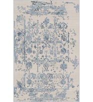 Eliana Home Baskılı, Yıkanabilir Kaymaz Taban Salon Halısı LNA1322 100x150 cm (Mavi)