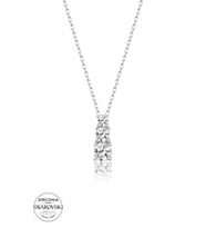 Union Swarovski Zirconia Kadın Üçtaş Gümüş Kolye