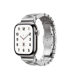 Apple Watch 44mm Kordon Satine Grand Dizayn Metal Strap Kayış 125 (Gümüş)