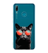 PrintiFy Huawei P Smart 2019 ile Uyumlu 1mm Slim Fit Kedi 3 050d Baskılı Şeffaf  Kılıf