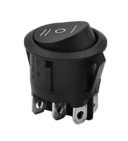 YUVARLAK ANAHTAR ON-OFF-ON 6P SİYAH (IC-134-6)