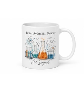 Bilim Sever İçin Kişiye Özel Deney Temalı Baskılı Kupa Bardak Hediye