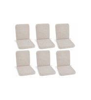 6 Adet Rattan Arkalıklı Sandalye Minderi (Kalınlık 4cm)-Primer Bej Yeni