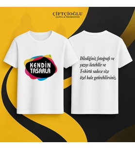 Kişiye Özel Pamuk-Polyester 1. Kalite Baskılı T-shirt Tişört