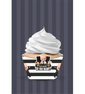 Patron Bebek Boss Baby Temalı Cupcake Sargısı 8'li