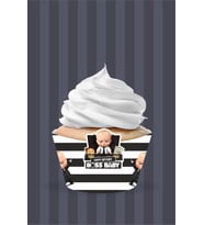 Patron Bebek Boss Baby Temalı Cupcake Sargısı 8'li