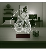 Luvivia Box Boksör Boks Eldiveni Kişiye Özel 3D Lamba - Masa Gece Lambası