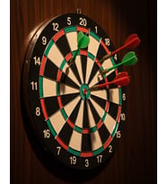 Kaliteli Ahşap 15 İnç Dart Tahtası Kolay Montajlı 4 Ok