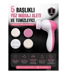 Kablosuz 5 Fonksiyonlu Yüz Temizleme ve Cilt Bakım Cihazı – Masaj ve Peeling