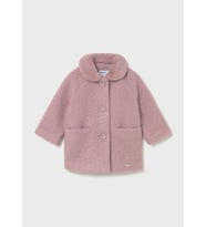 Mayoral Kız Bebek Kürklü Kaşe Kaban Pembe