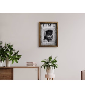 BK Home Atatürk Tasarımlı Doğal Masif Ahşap Çerçeveli Tablo 45x65cm-30