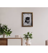 BK Home Atatürk Tasarımlı Doğal Masif Ahşap Çerçeveli Tablo 45x65cm-30